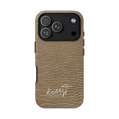 Tan Alligator Print iPhone Cas