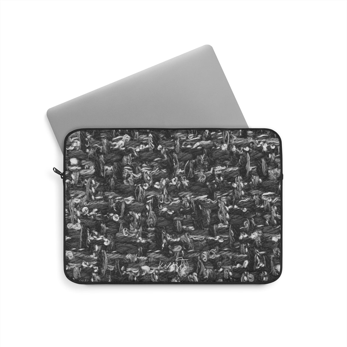 Grey Tweed Print Laptop Sleeve