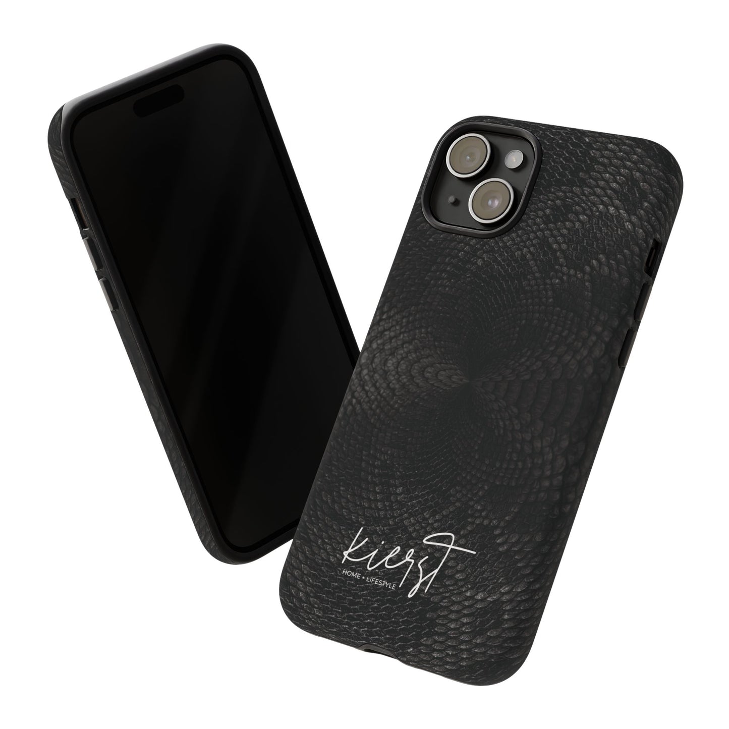 Black + Grey Snake Print iPhone Case