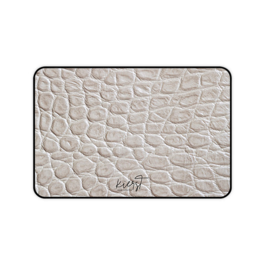 Cream Reptile Print Desk Mat