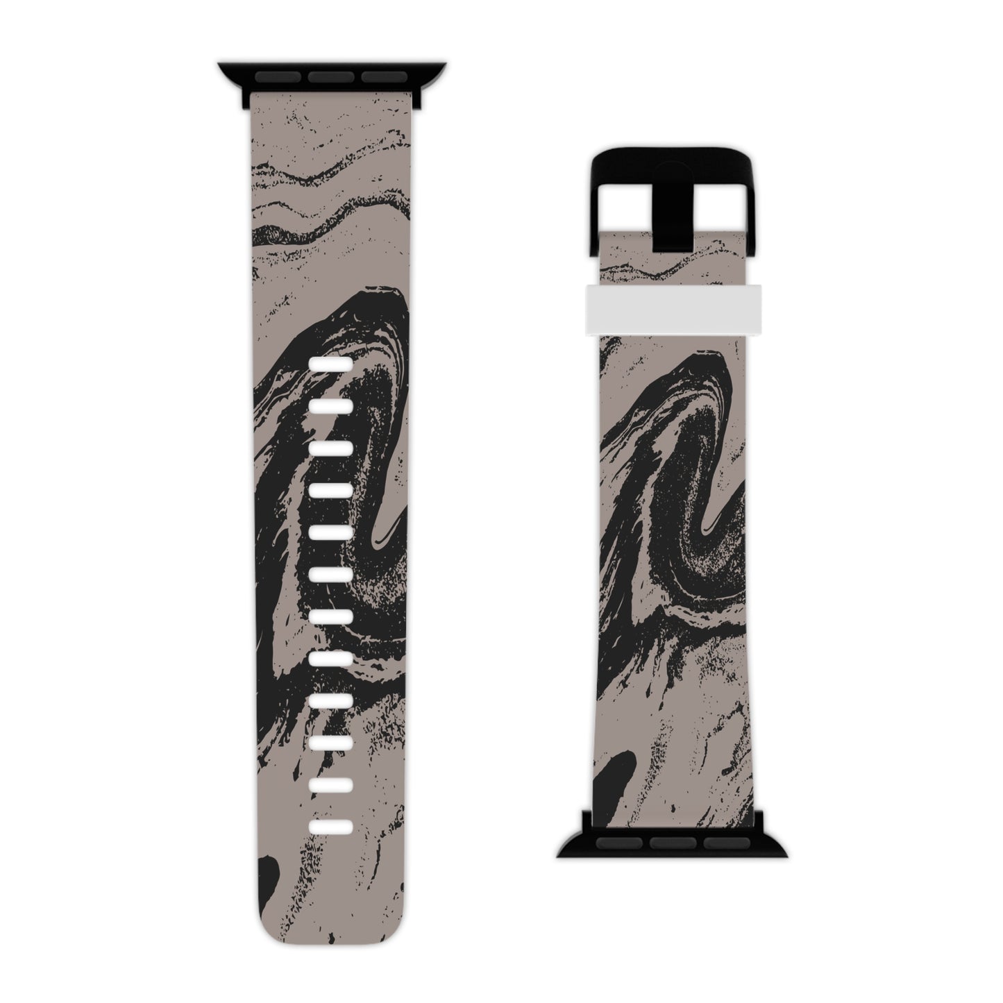 Black and Brown Marble Apple Watch Band