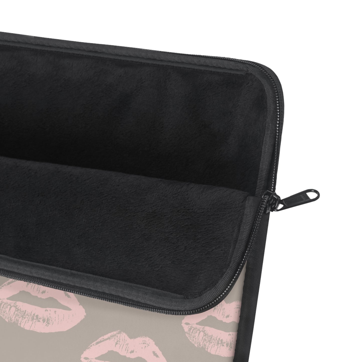 Pillow Talk-Inspired Lips on Oat Laptop Sleeve | Flirty Neutrals for Everyday Glam