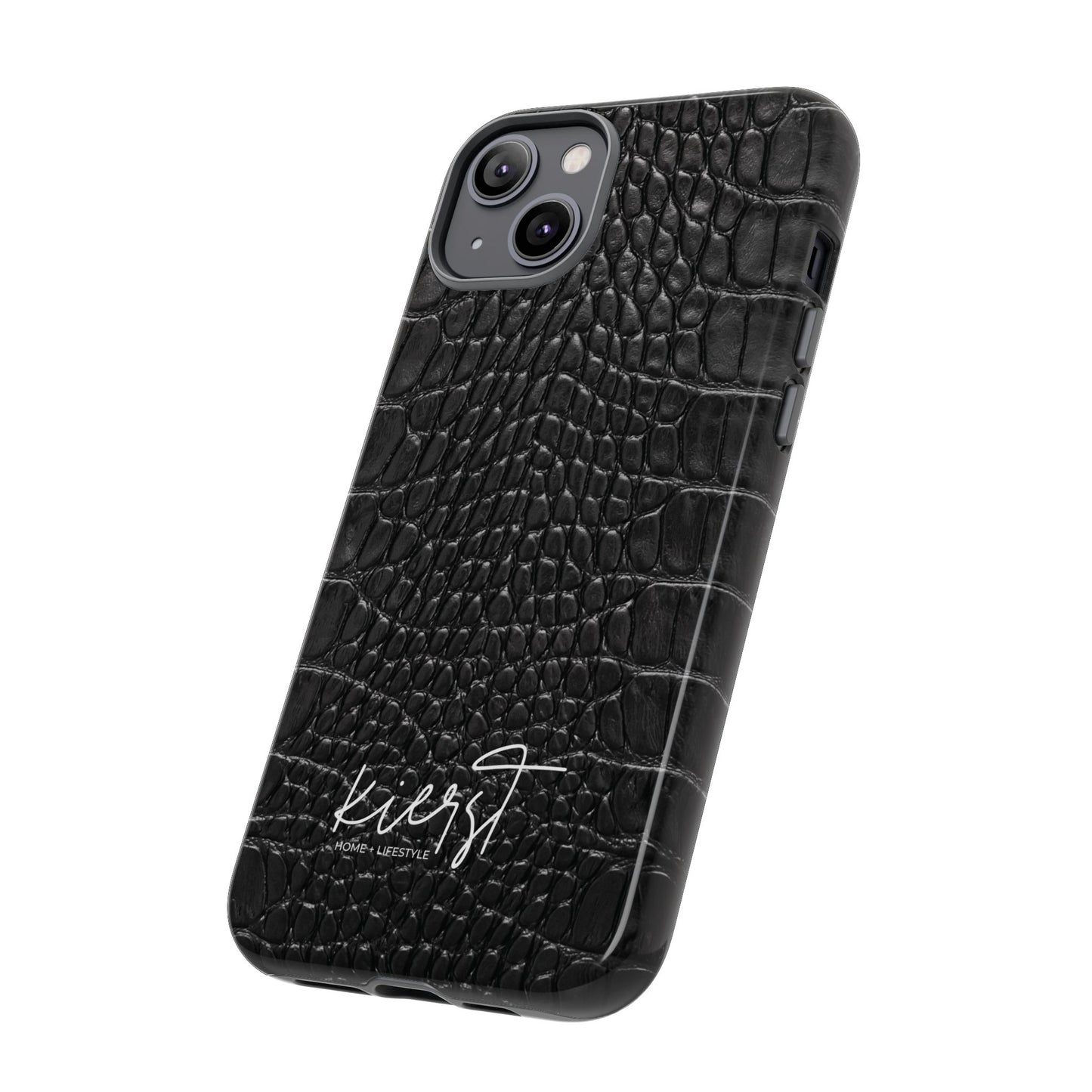Black Alligator Print iPhone Case