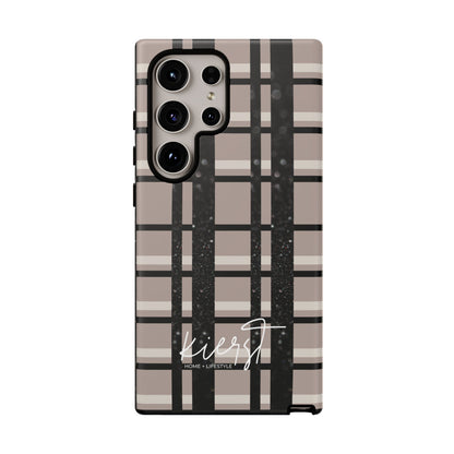 Elevated Neutrals Plaid Samsung Galaxy Case | Structured Style, Soft Edge