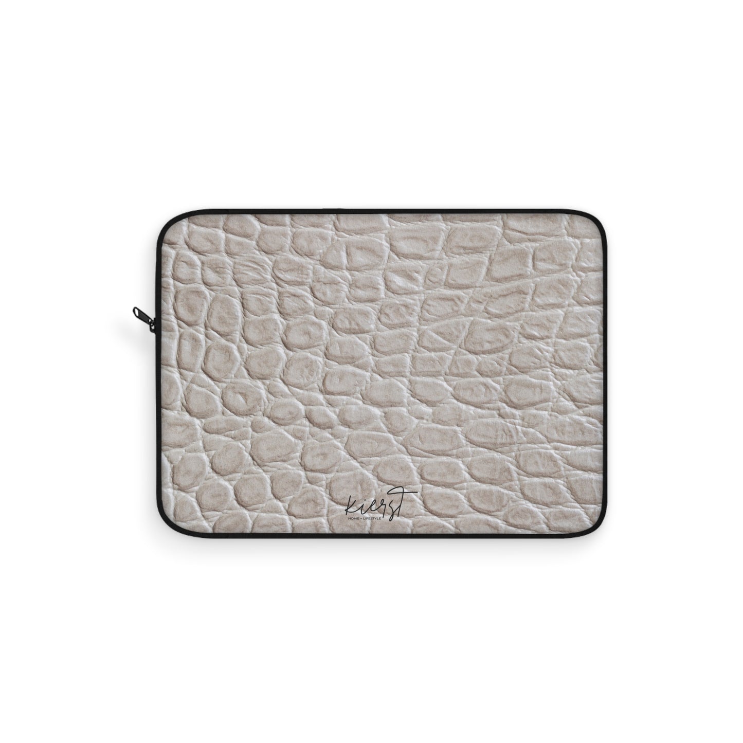 Cream Reptile Print Laptop Sleeve | Elevated Printed Texture for Everyday Tech