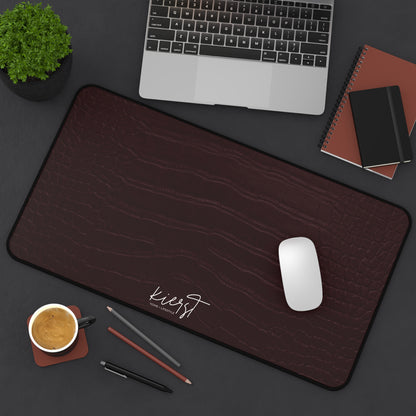 Signature Velvet Noir Crocodile Print Desk Mat