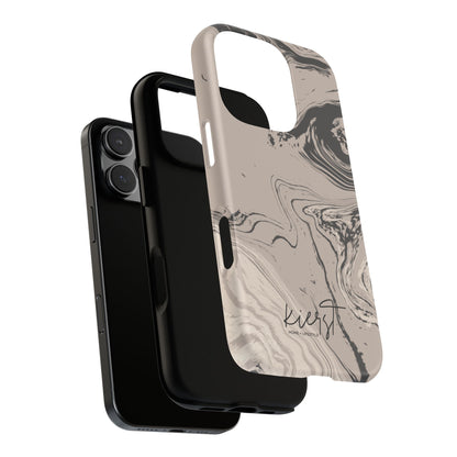 Cream, Grey, and Taupe Marble iPhone Case | A Bold Neutral Grounded in Softness