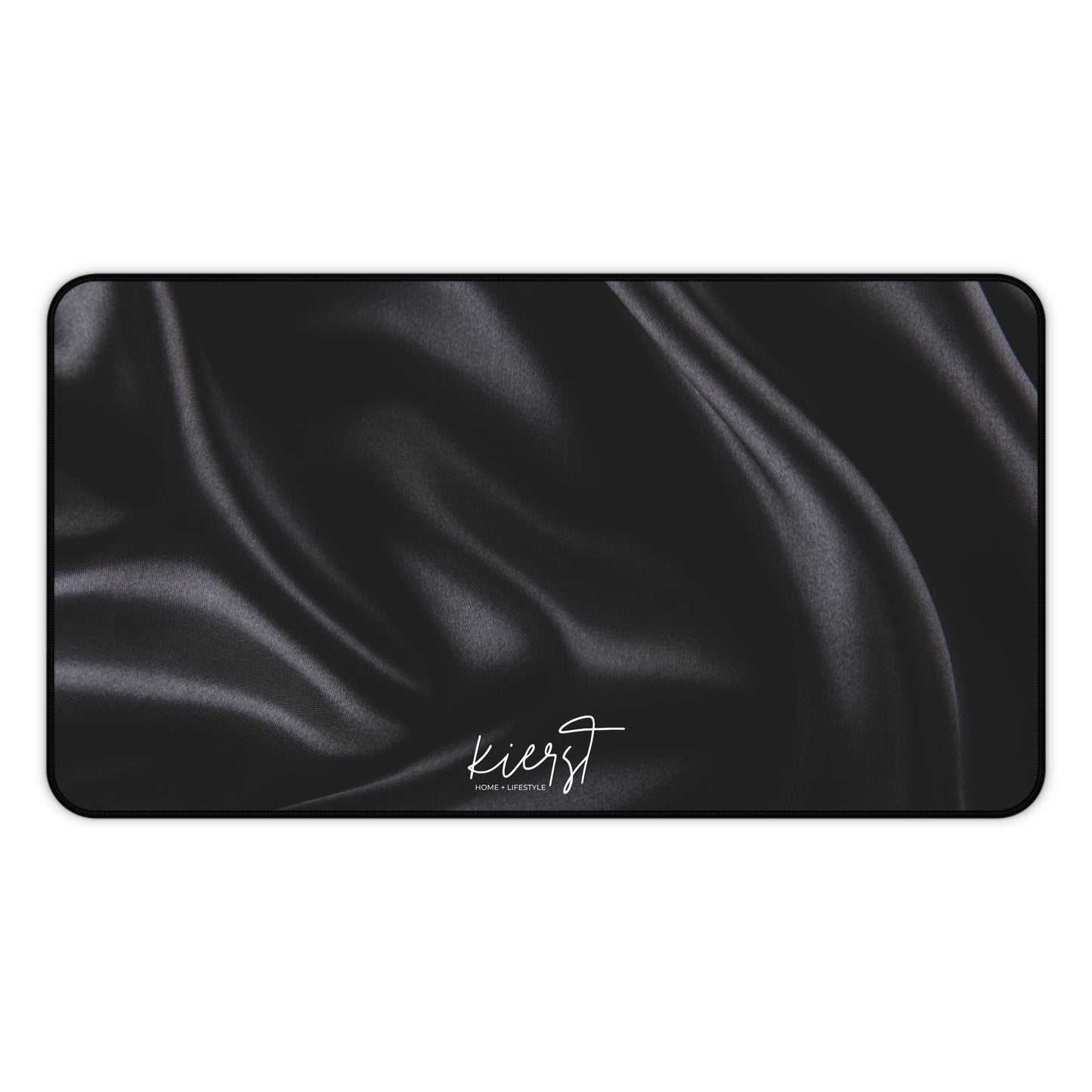 Black Silk Print Desk Mat