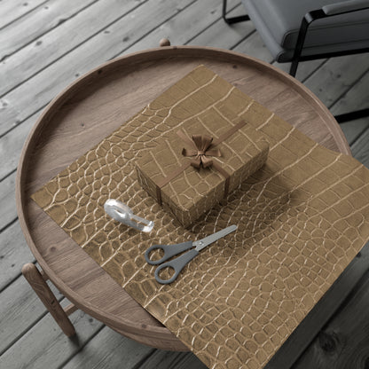 Tan Alligator Gift Wrapping Paper