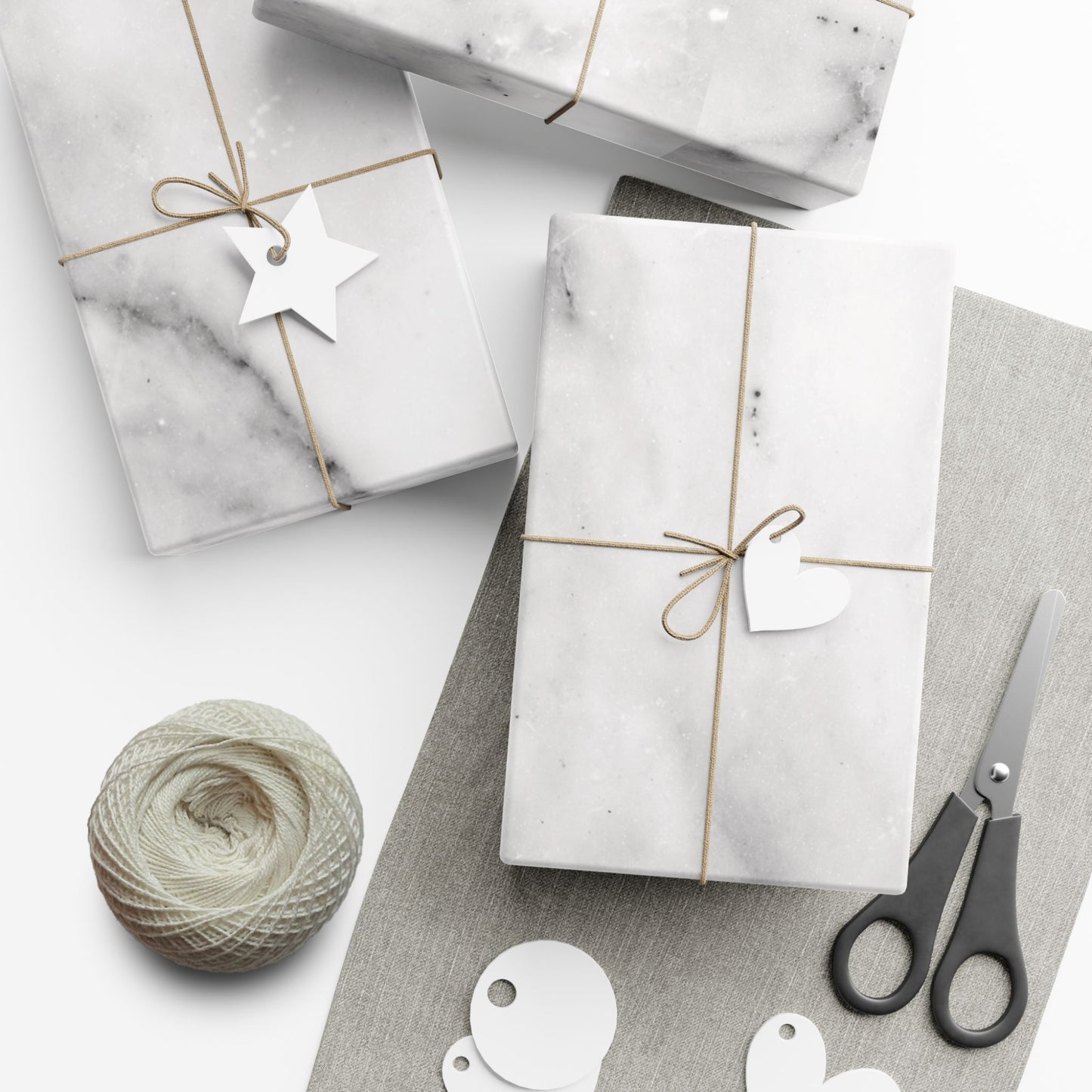 Lived-In Grey Marble Gift Wrapping Paper