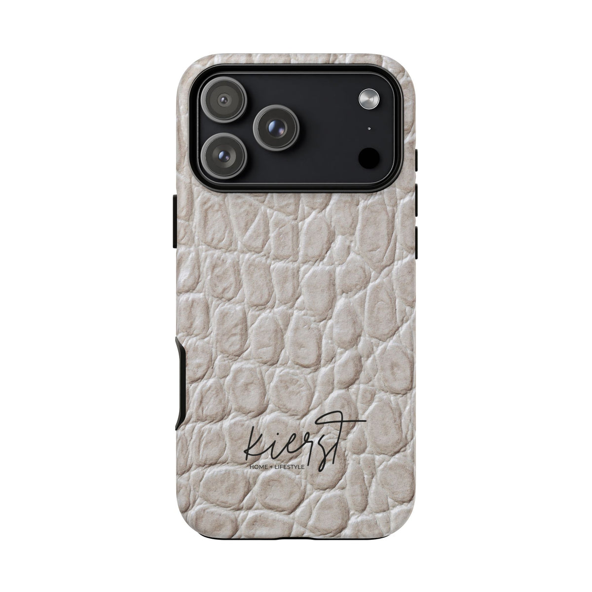 Cream Reptile Print iPhone Case