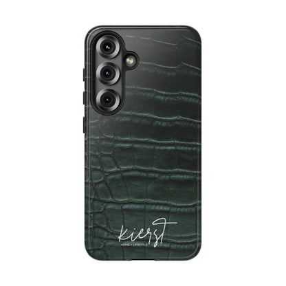 Emerald Crocodile Print Samsung Galaxy Case