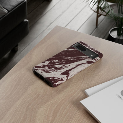 Cream Marble on Signature Velvet Noir Google Pixel Phone Case