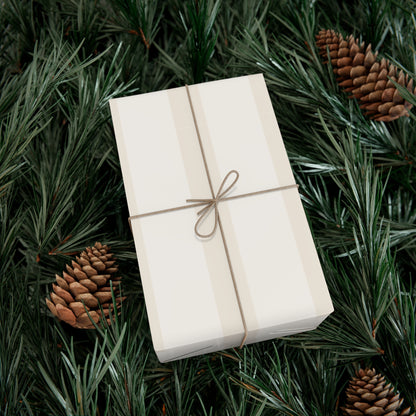 Cream Striped Gift Wrapping Paper
