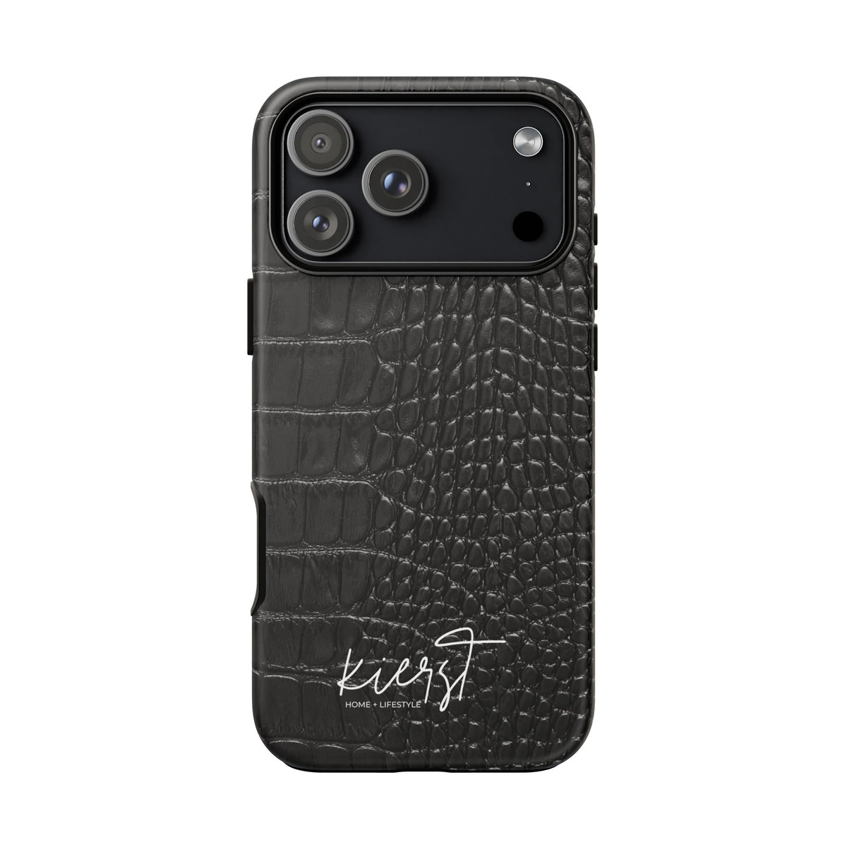 Black Crocodile Print iPhone Case