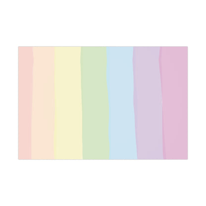 Muted Rainbow Messy Striped Gift Wrapping Paper