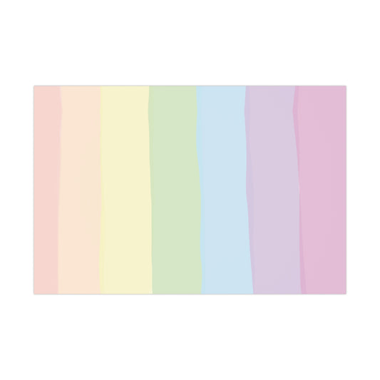 Muted Rainbow Messy Striped Gift Wrapping Paper