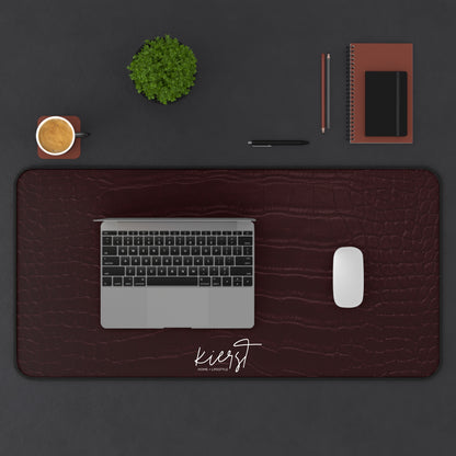 Signature Velvet Noir Crocodile Print Desk Mat