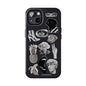 Black & White Vintage Sticker Design iPhone Case