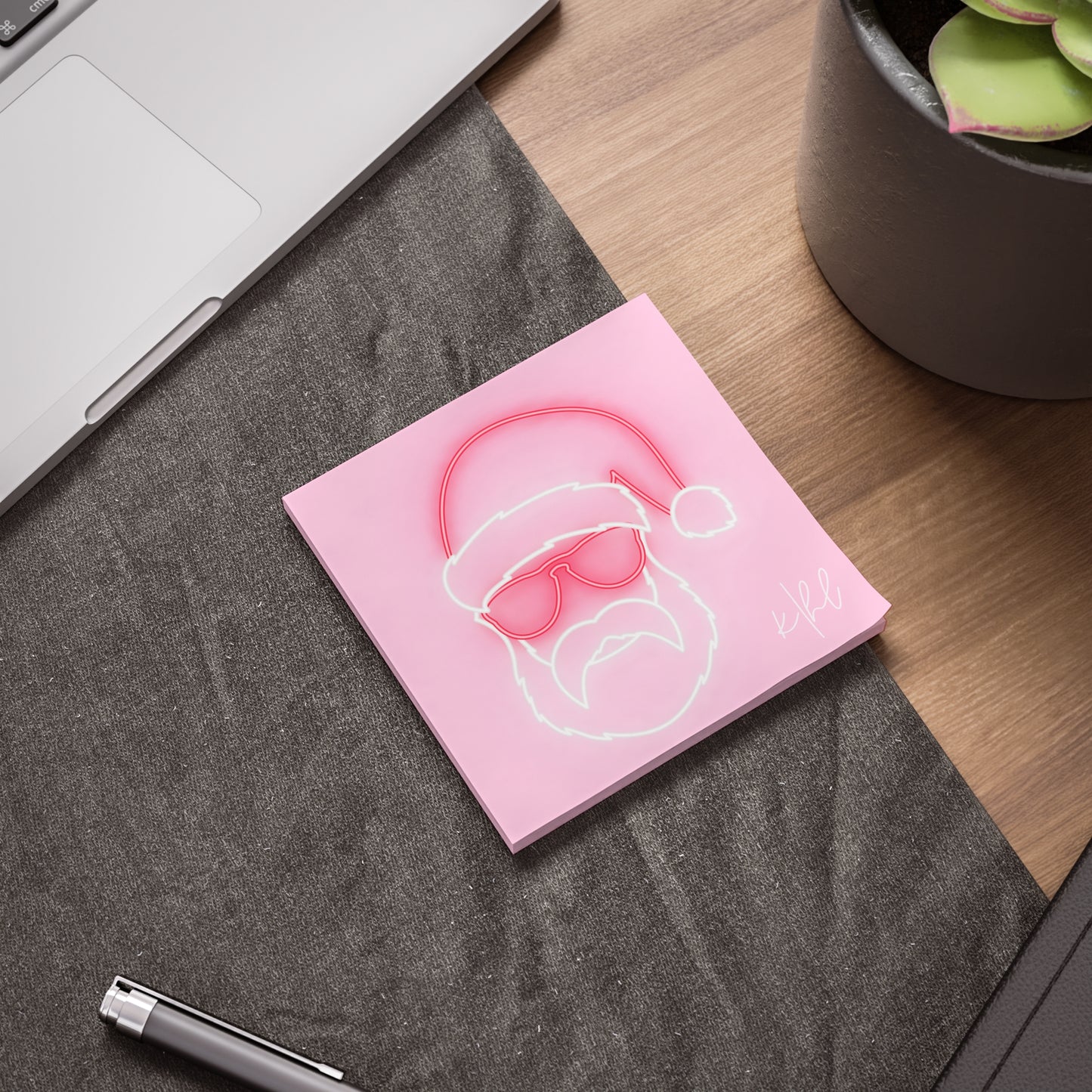 Neon Sign on Pink Post-it® Note Pad