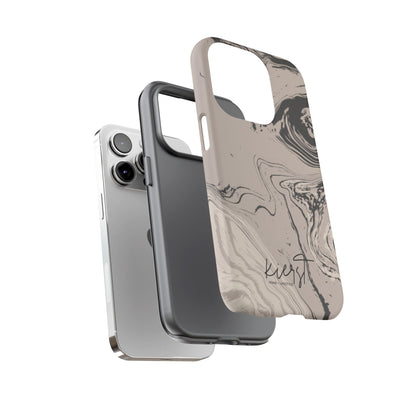Cream, Grey, and Taupe Marble iPhone Case | A Bold Neutral Grounded in Softness