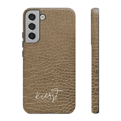 Tan Alligator Print Samsung Galaxy Phone Case | Subtle Statement, Everyday Style