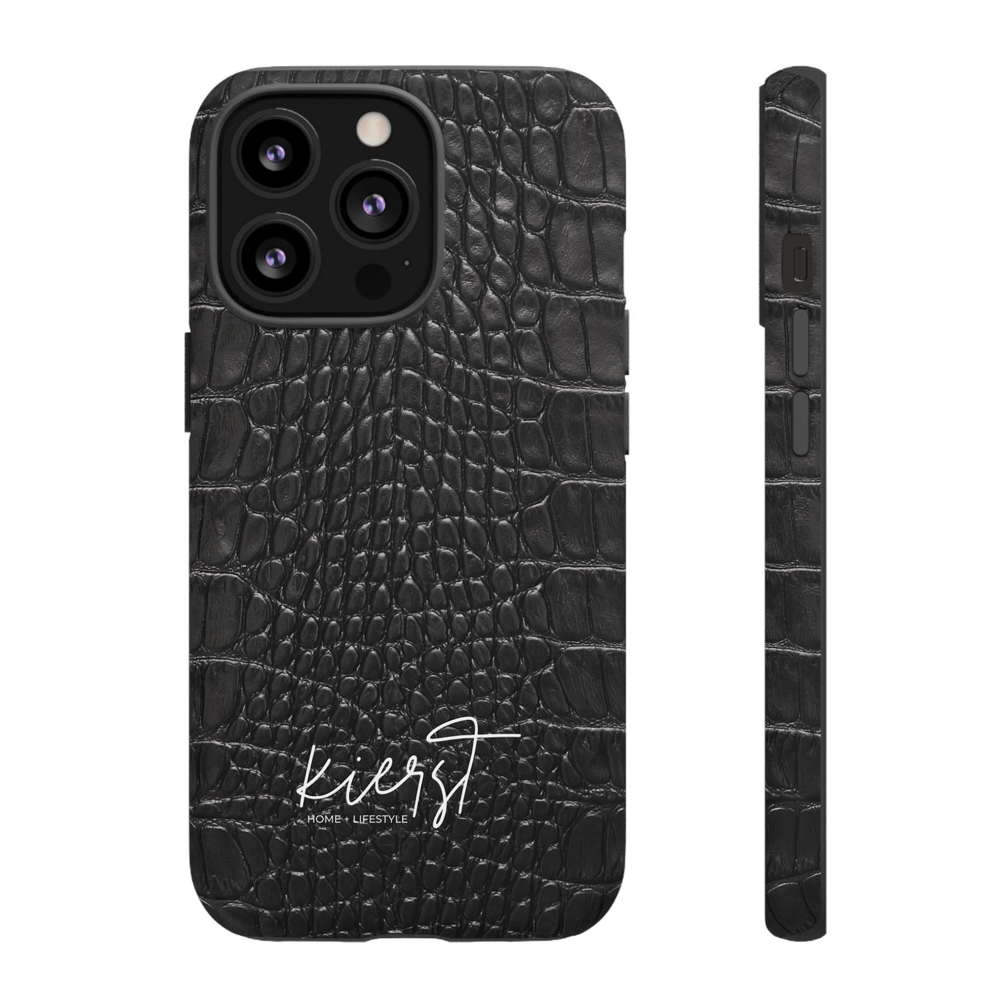 Black Alligator Print iPhone Case