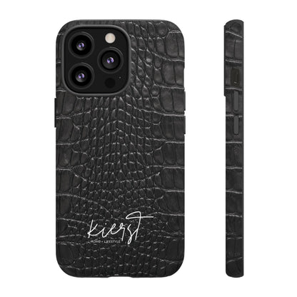Black Alligator Print iPhone Case