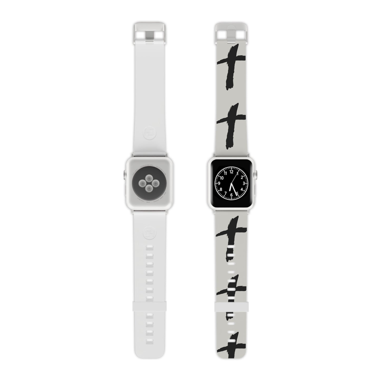 Black Brushstroke Cross Apple Watch Band