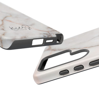 Warm White Marble Samsung Galaxy Phone Case