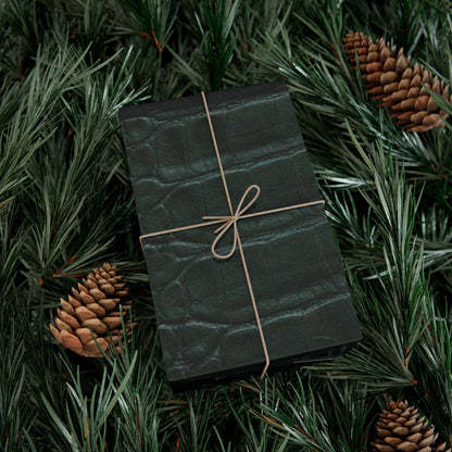 Emerald Crocodile Print Gift Wrapping Paper