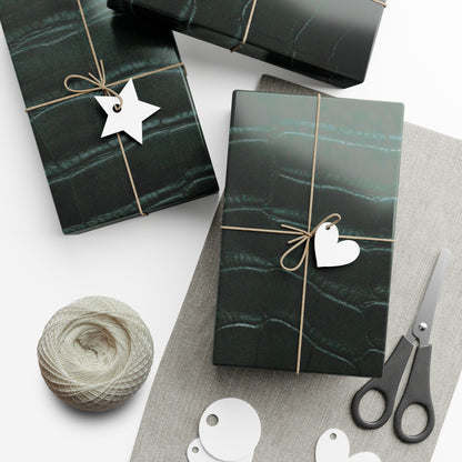 Emerald Crocodile Print Gift Wrapping Paper