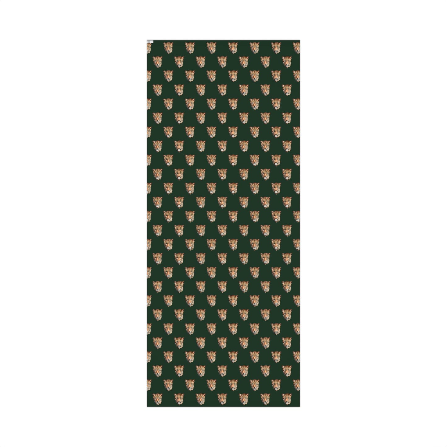 Leopard Head on Signature Midnight Pine Wrapping Paper