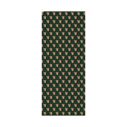 Leopard Head on Signature Midnight Pine Wrapping Paper