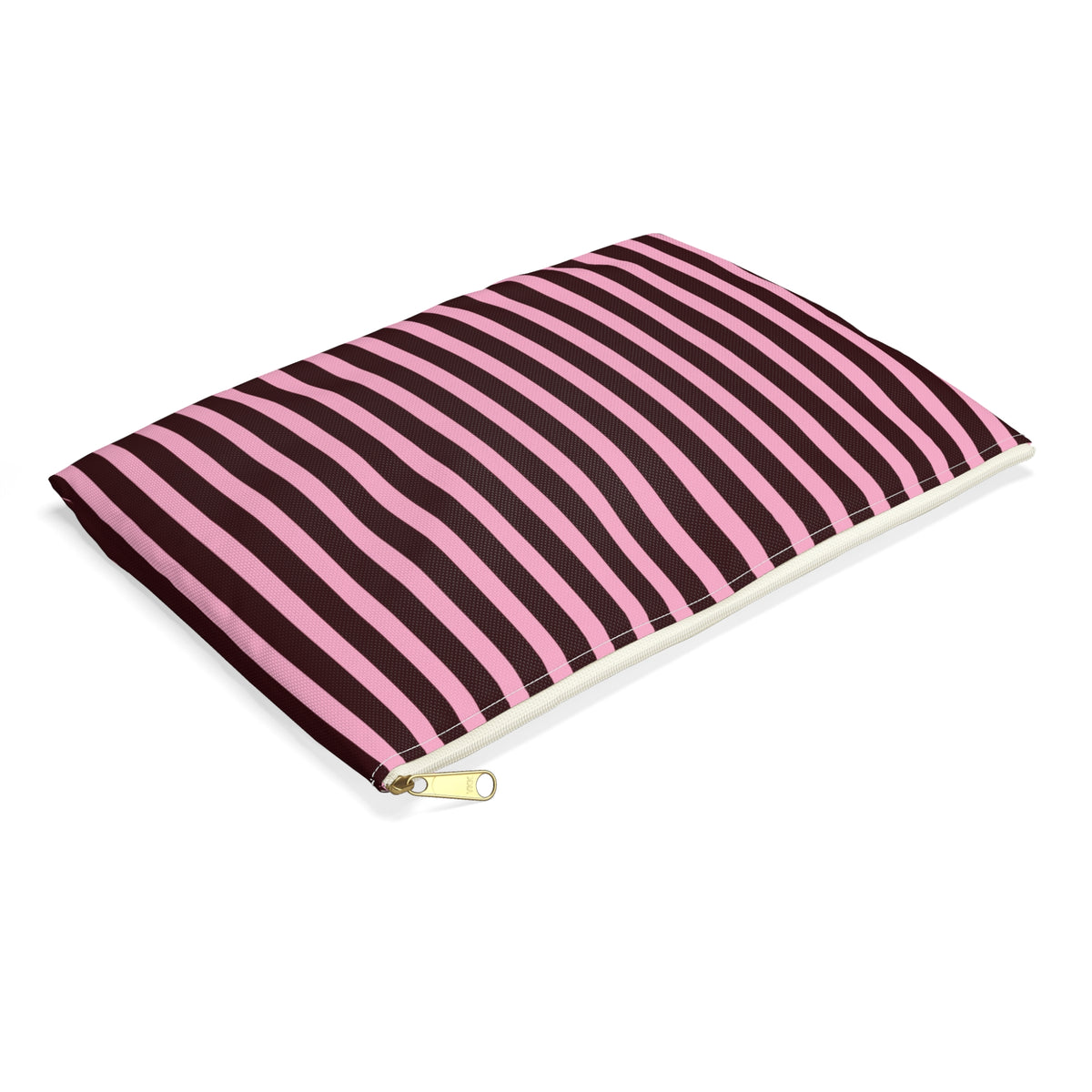 Signature Velvet Noir + Pink Stripes Accessory Pouch