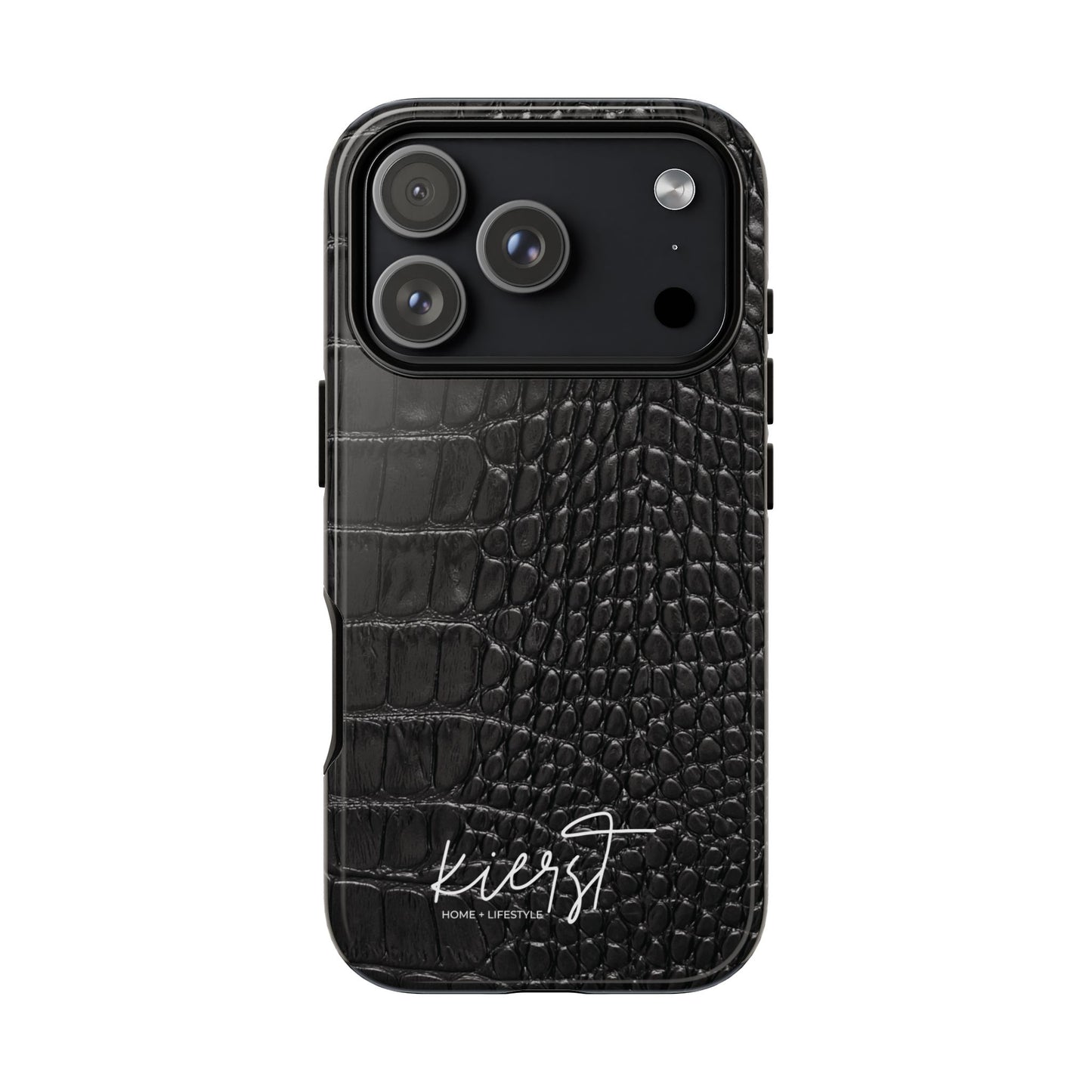 Black Crocodile Print iPhone Case