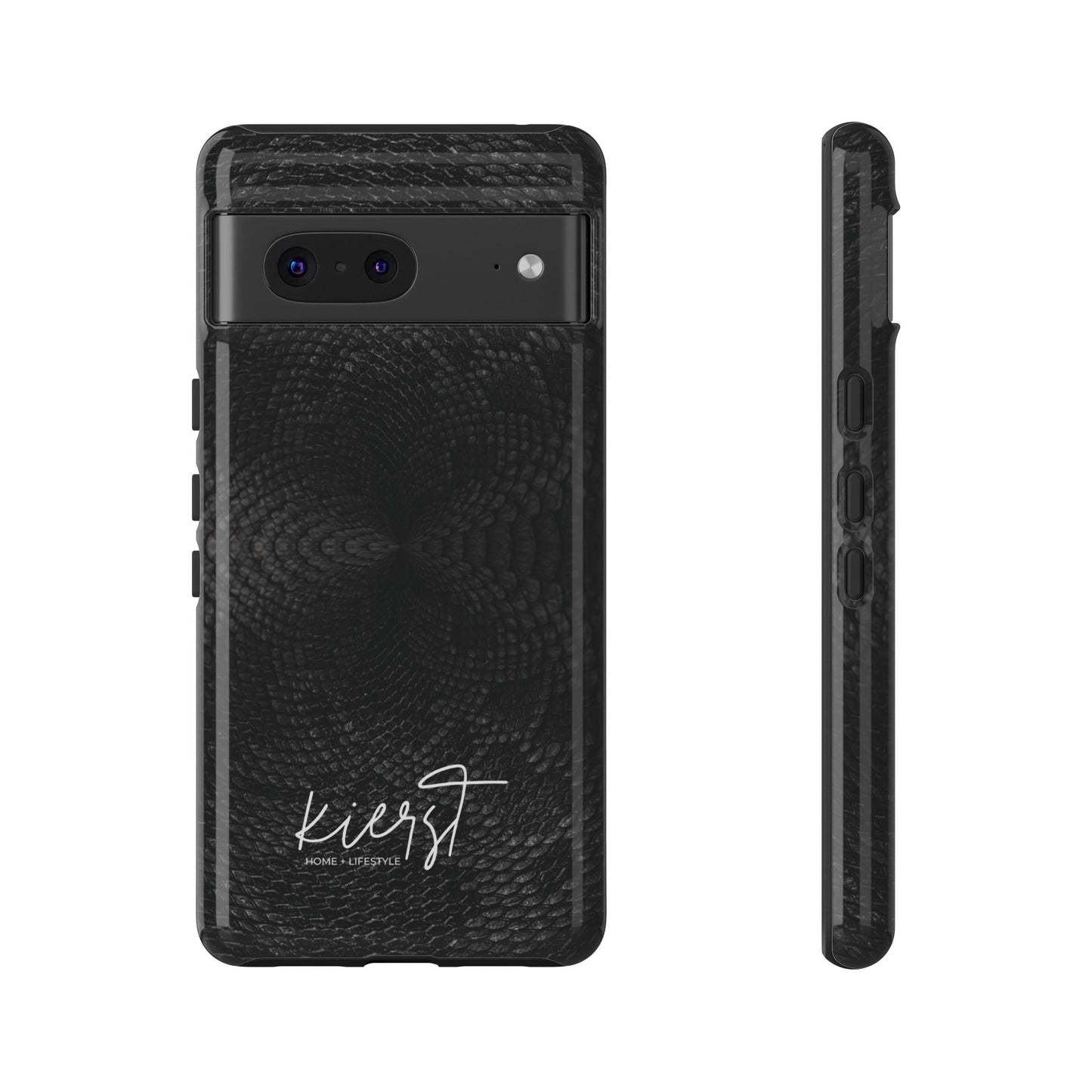 Black + Grey Snake Print Google Pixel Phone Case