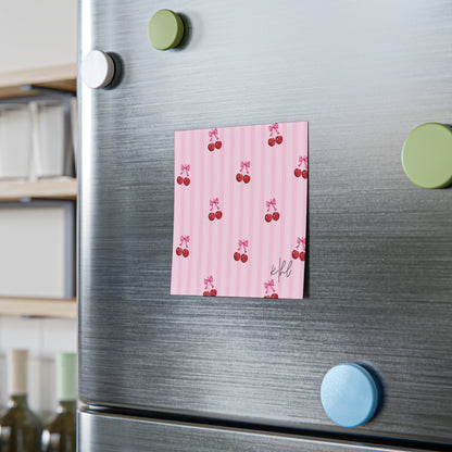 Cherries on Pink Stripes Post-it® Note Pad