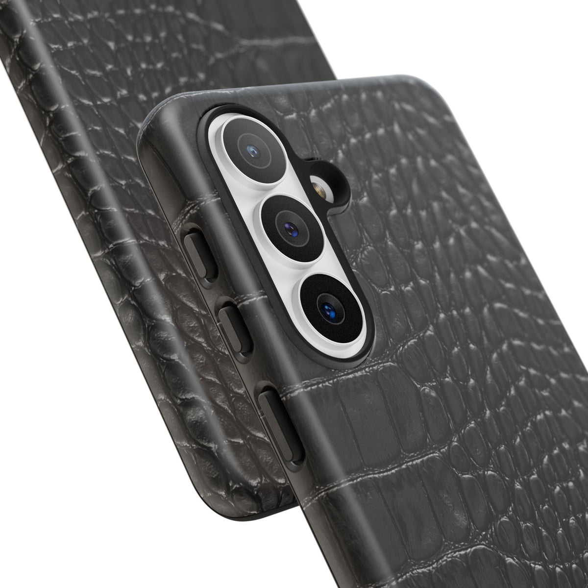 Black Crocodile Print Samsung Galaxy Phone Case