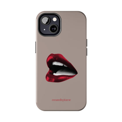 Vintage Newspaper Red Lips iPhone Case