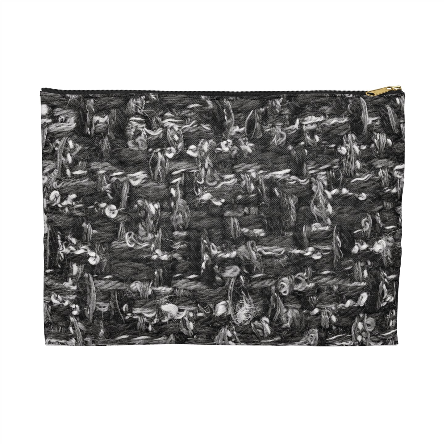 Grey Tweed Print Accessory Pouch