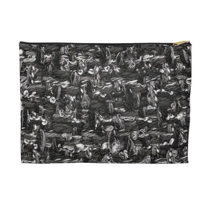 Grey Tweed Print Accessory Pouch