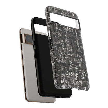 Grey Tweed Print Google Pixel Phone Case