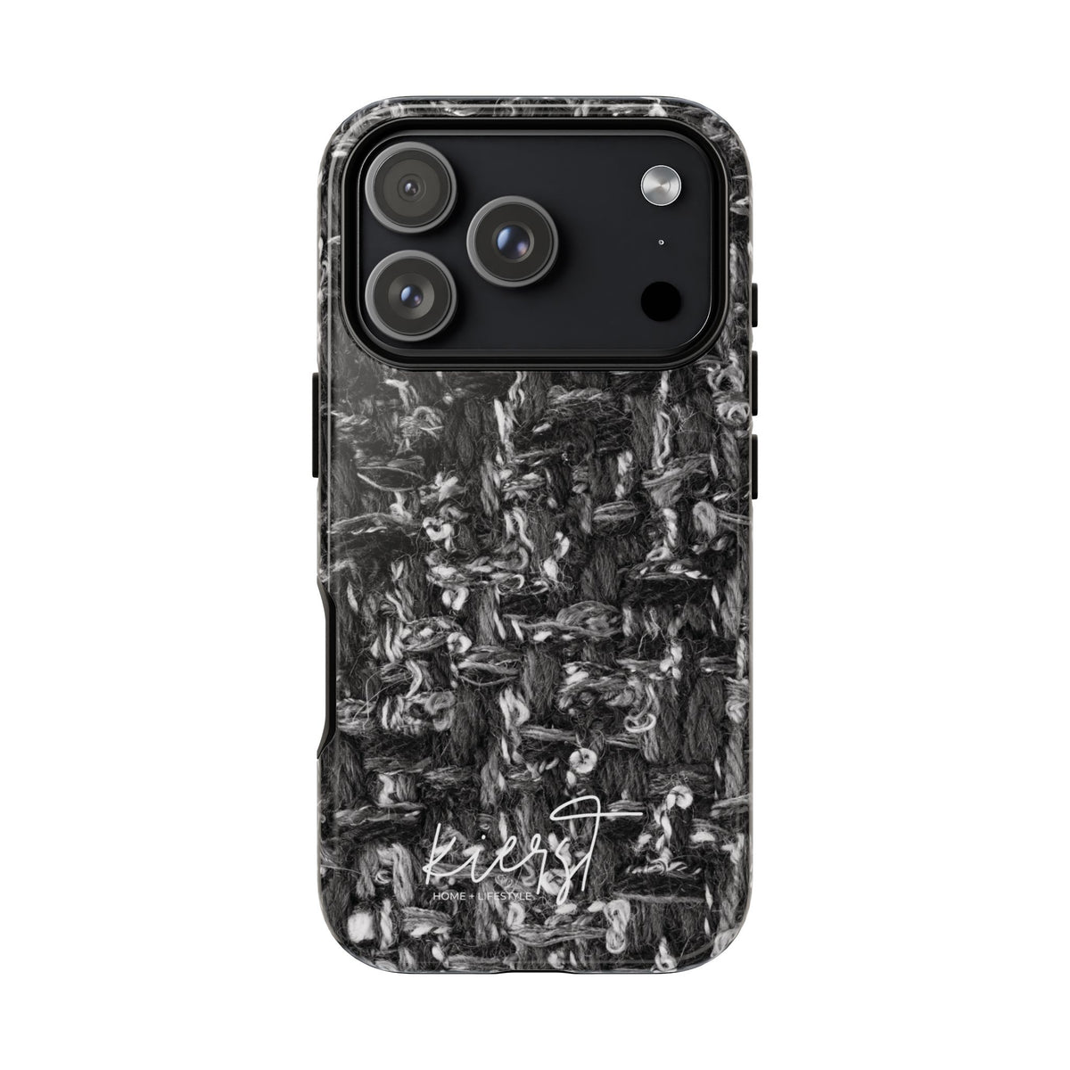 Grey Tweed Print iPhone Case