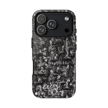 Grey Tweed Print iPhone Case