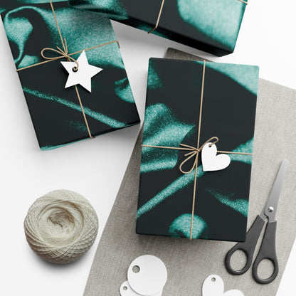 Emerald Satin Print Gift Wrapping Paper