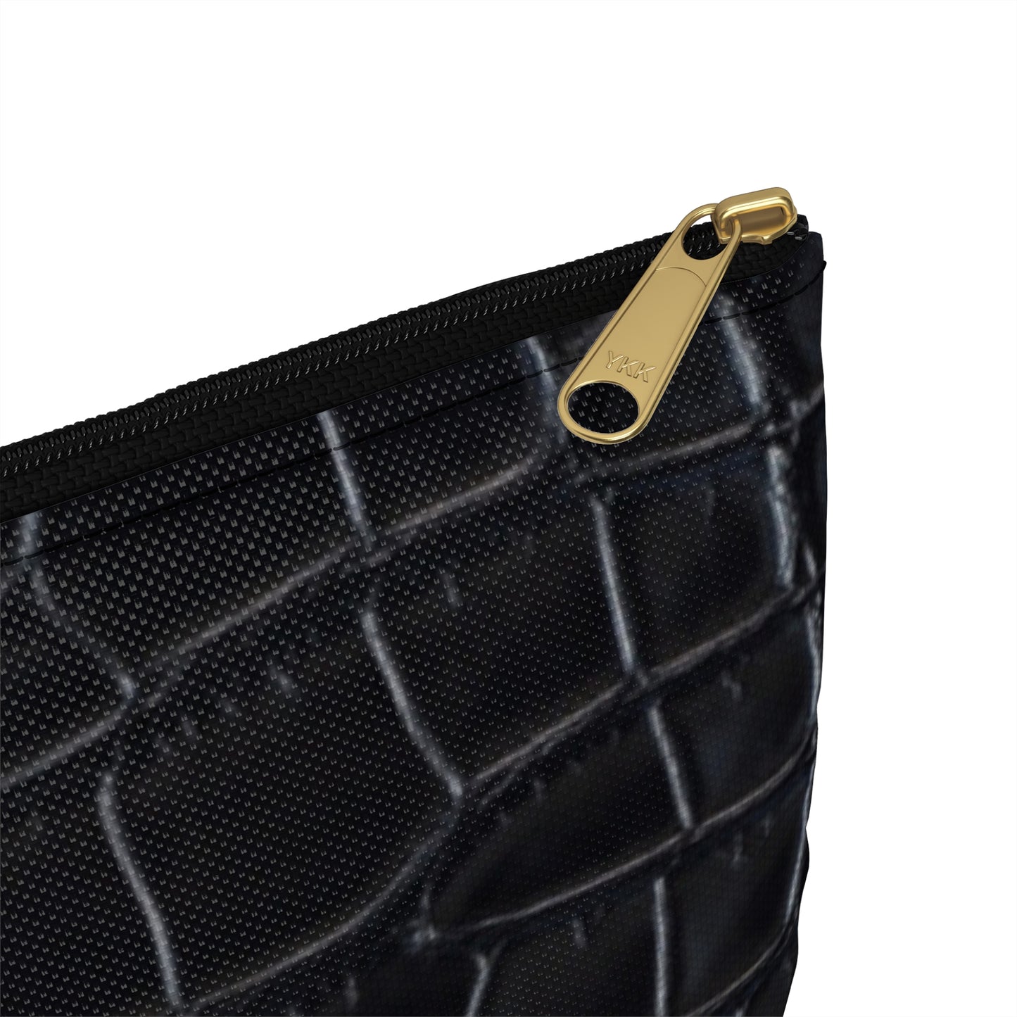 Black Crocodile Accessory Pouch