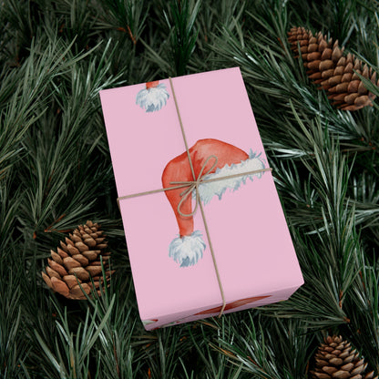 Colorful Christmas on Pink Gift Wrapping Paper