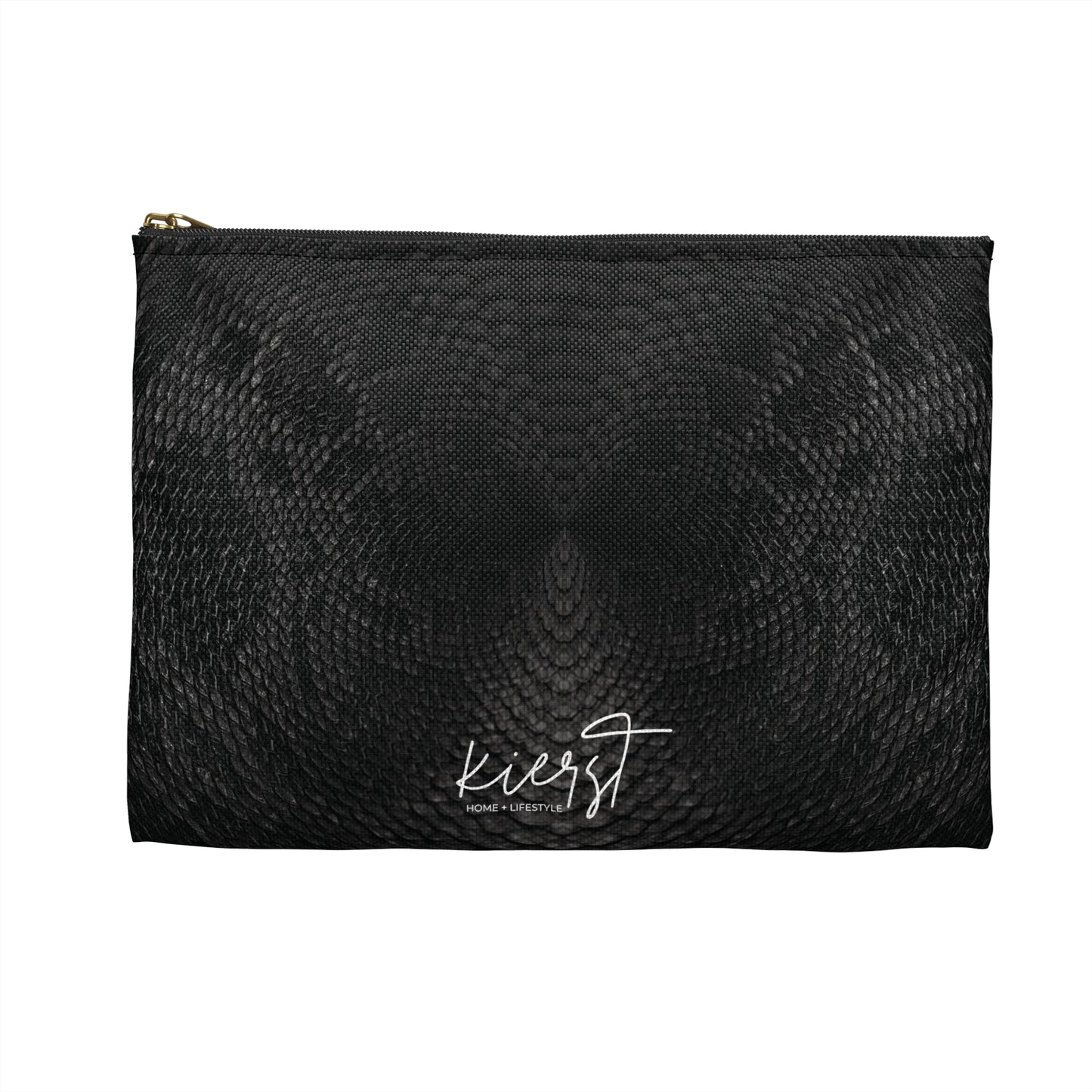 Black + Grey Snake Print Accessory Pouch