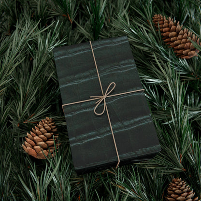 Emerald Crocodile Print Gift Wrapping Paper